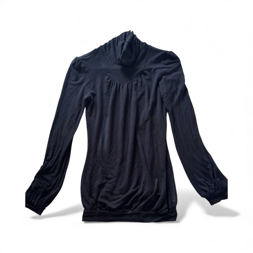 Me(el) black long-sleeve pintuck turtleneck top dress- size XS